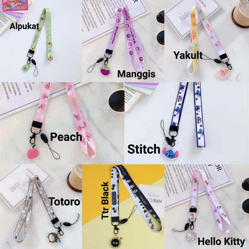 

Gantungan Tali Hp Id Card Lanyard Buah / Karakter