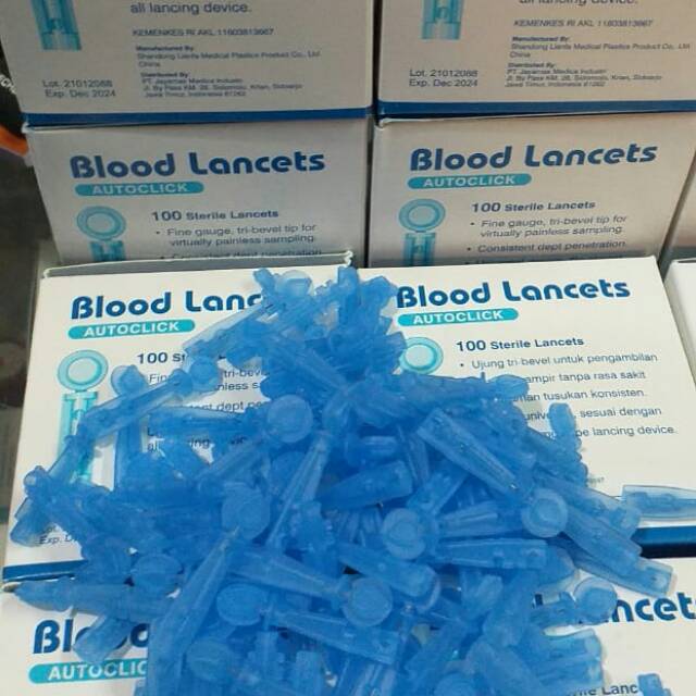 Jual Blood lancets 1 box isi 100 pcs/lancet onemed Indonesia