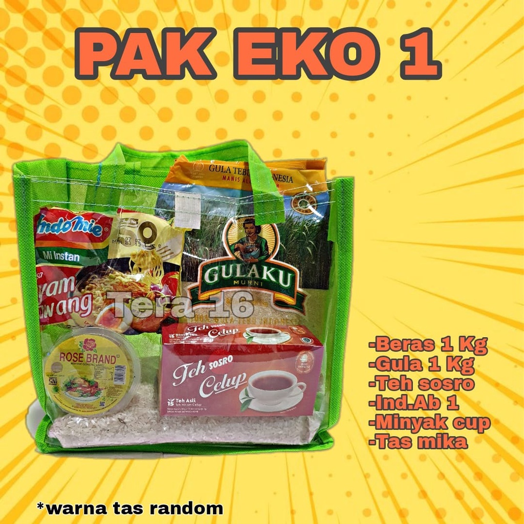 

Pak Eko 1 sembako lengkap beras minyak gula teh indomie