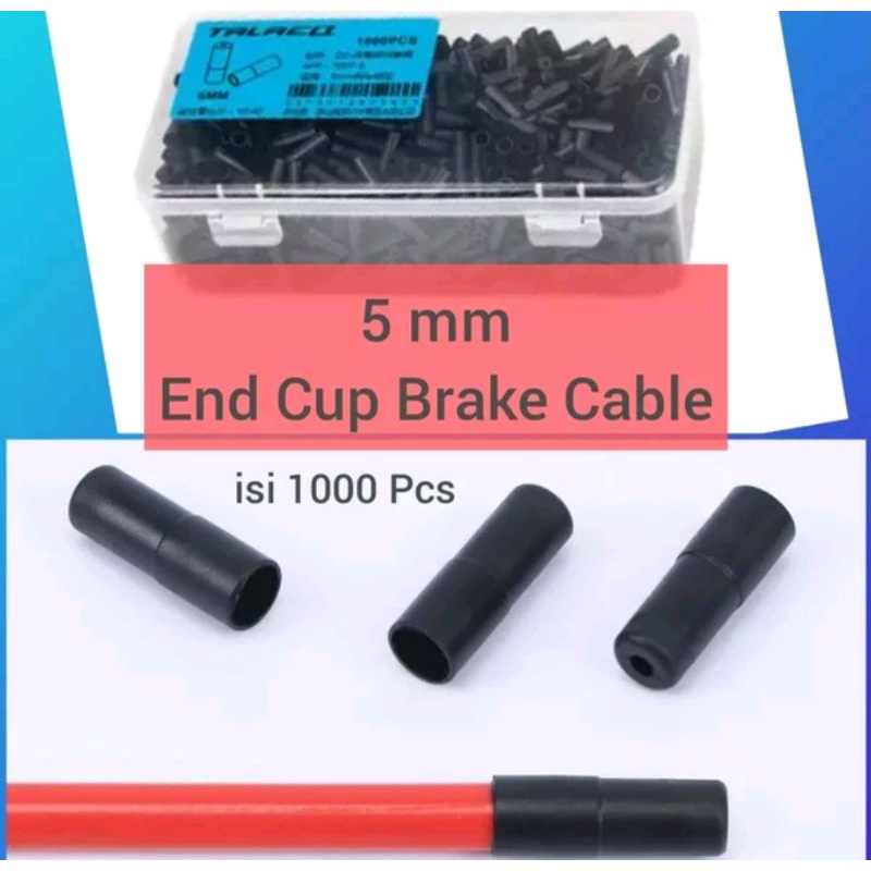 Grosir 1000 Pcs End Cap Cup Housing Kabel Cable Sepeda Shifter Outer 4mm 5mm 4 mm 5 mm Kondom Luar Stoper Bike Shifting Rd Fd