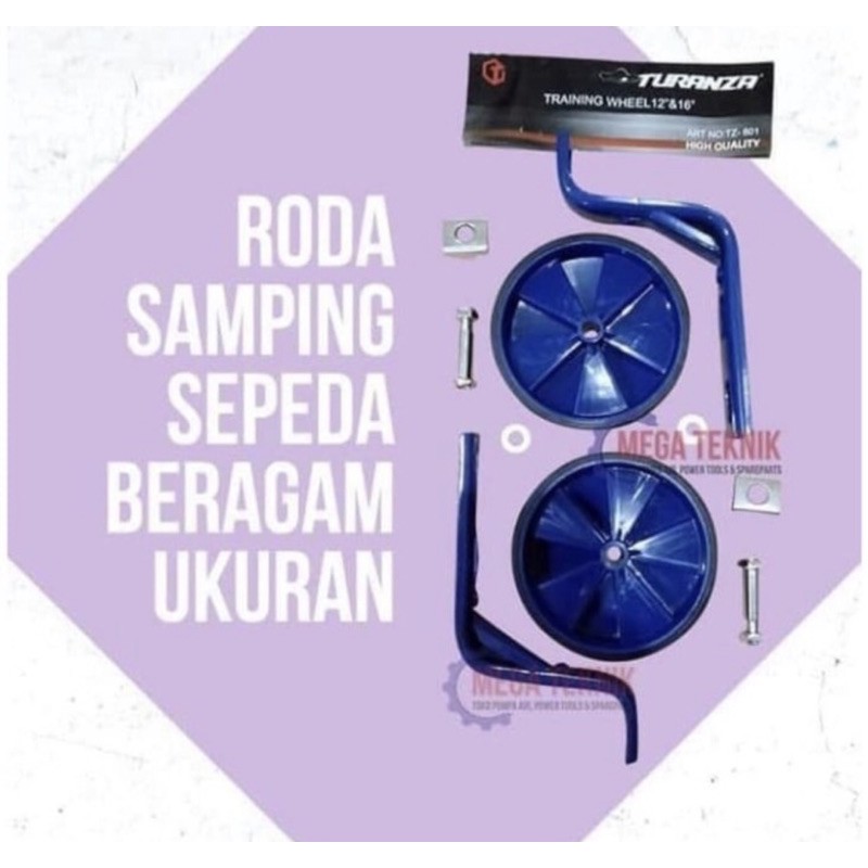 Ban Tambahan Sepeda Anak samping roda  bantuan 4 roda bantu sepeda anak Turanza penyeombang ban kaki sepeda-4