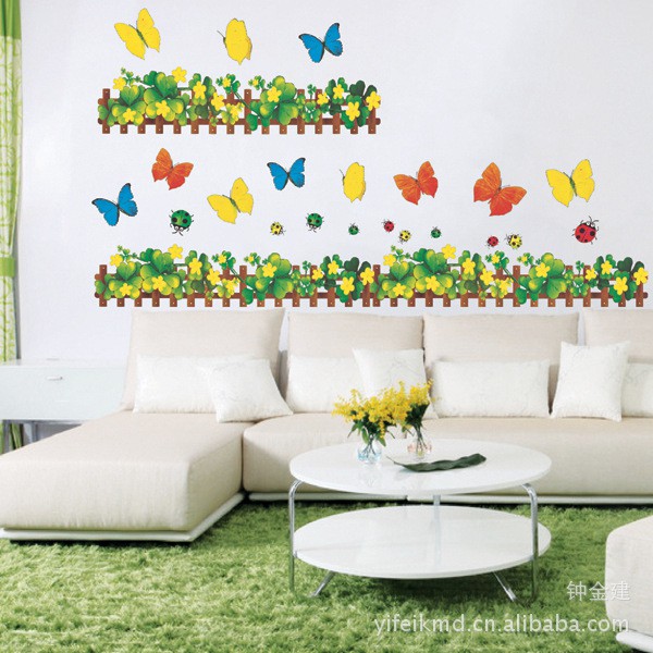 RELIZA WALL STICKER RUMPUT HIJAU BUNGA GREEN GRASS FLOWER AY926 STIKER DINDING