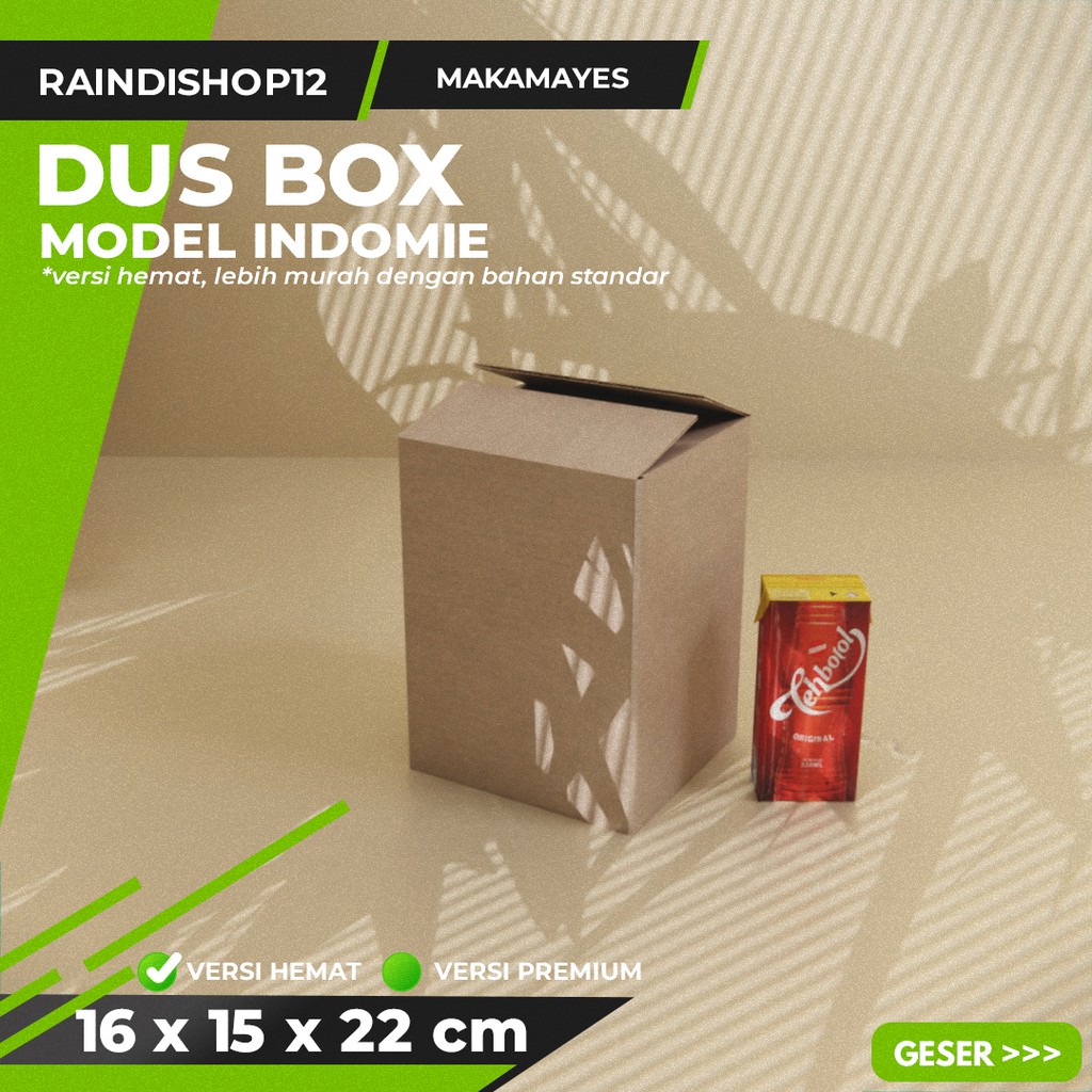 

BOX 16 X 15 X 22 CM KARDUS KOTAK KEMASAN PACKAGING KADO POLOS