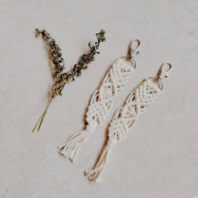 Souvenir macrame keychain