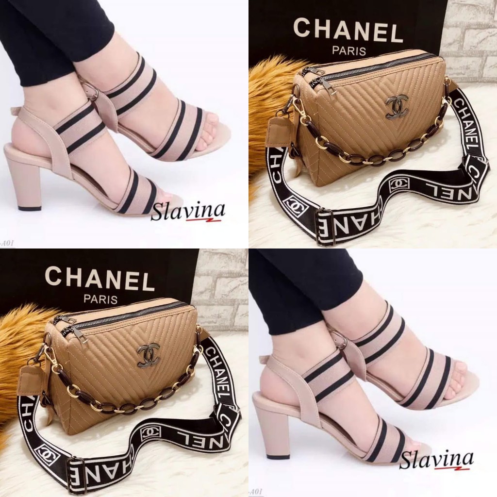 PAKET HEELS WANITA 01A DAN TAS KEREN RES DUA 2021