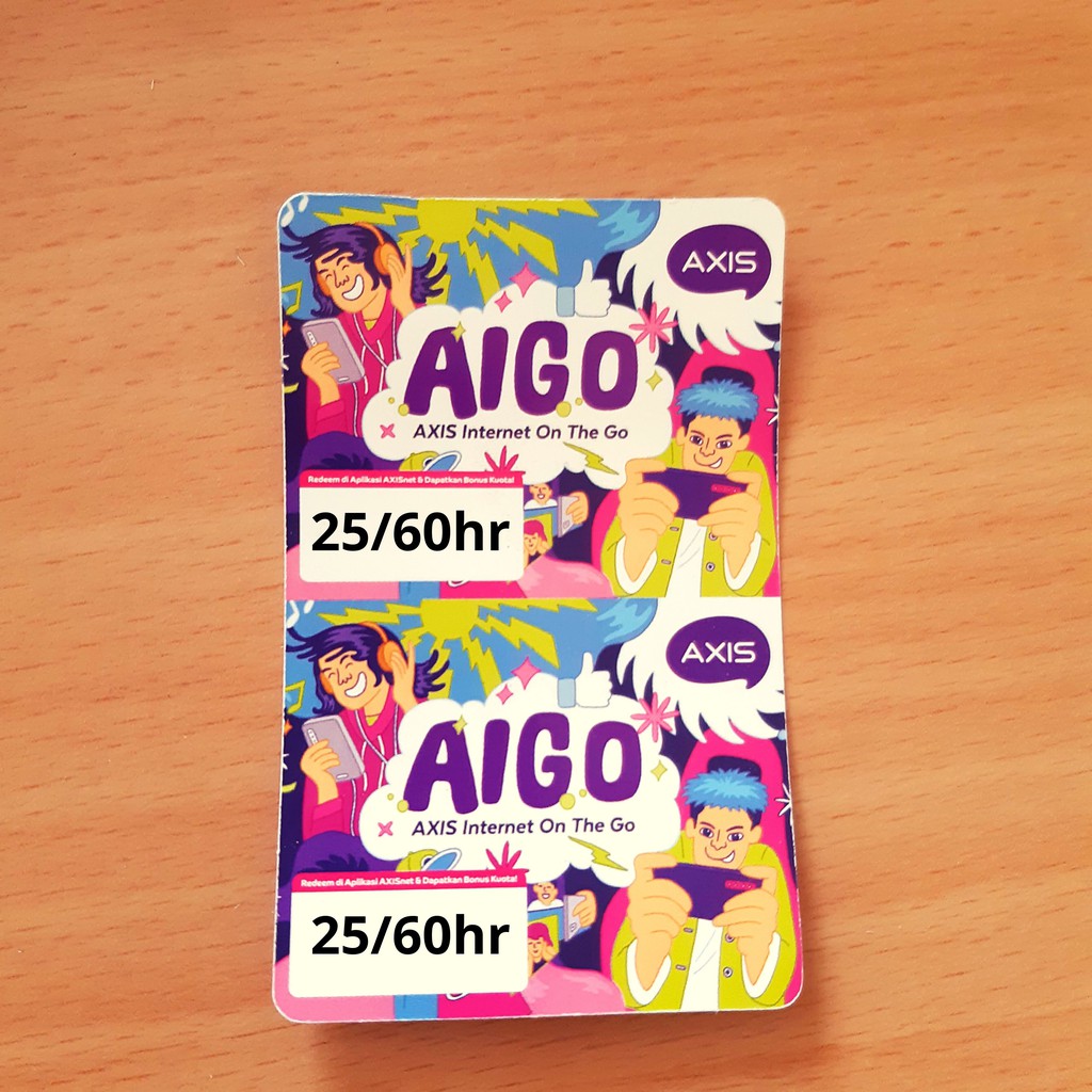 VOUCHER KUOTA INTERNET AXIS AIGO SS 25 GB 60 HARI
