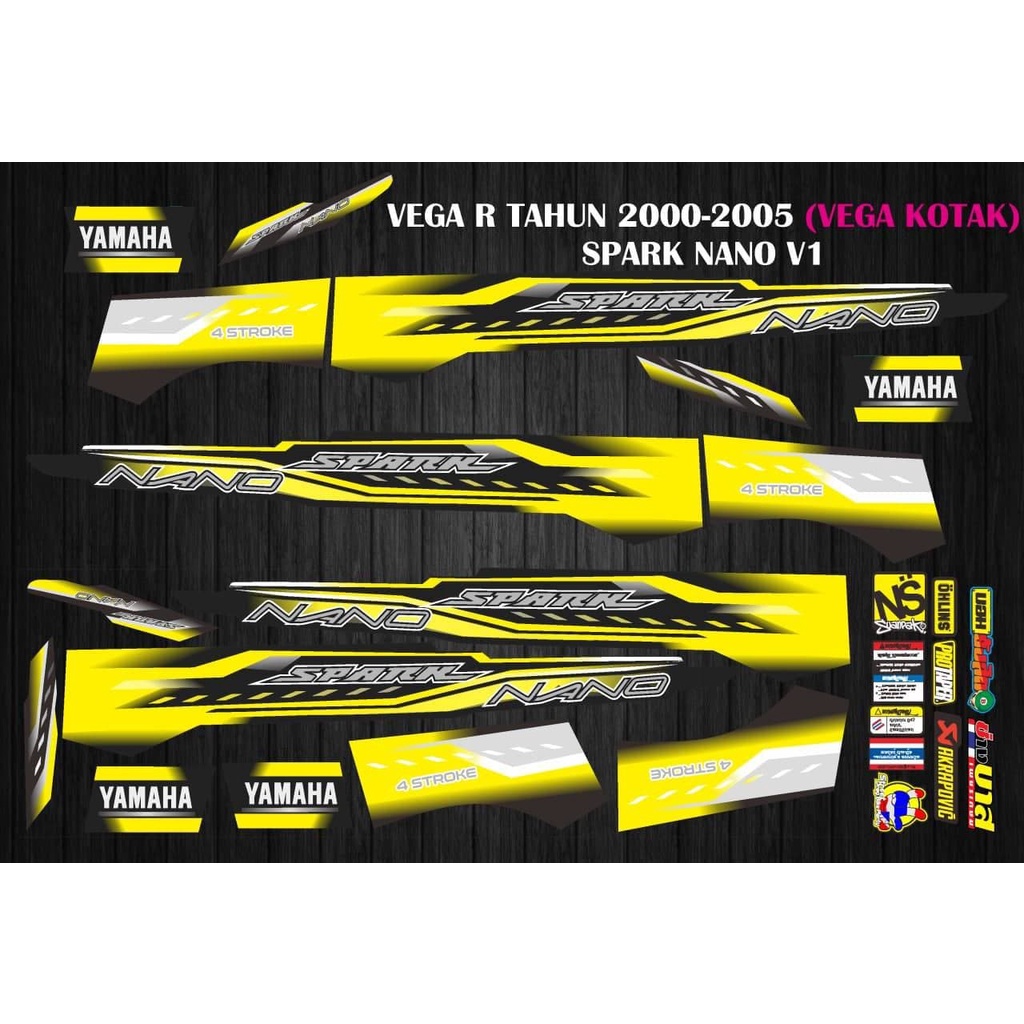 STIKER STRIPING MOTOR VEGA R LAMA TH 2000-2005 SPARK NANO V1