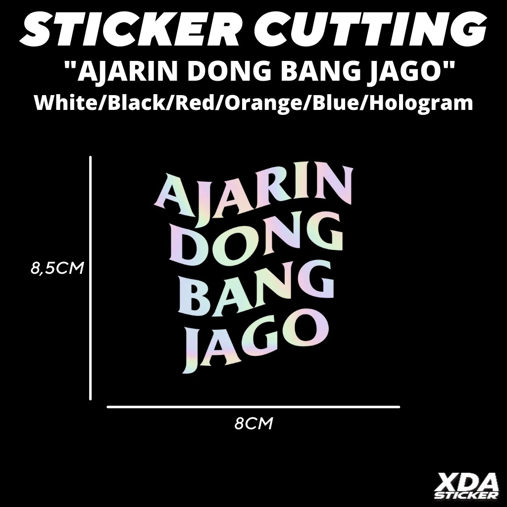 

STIKER/STICKER CUTTING AJARIN DONG BANG JAGO