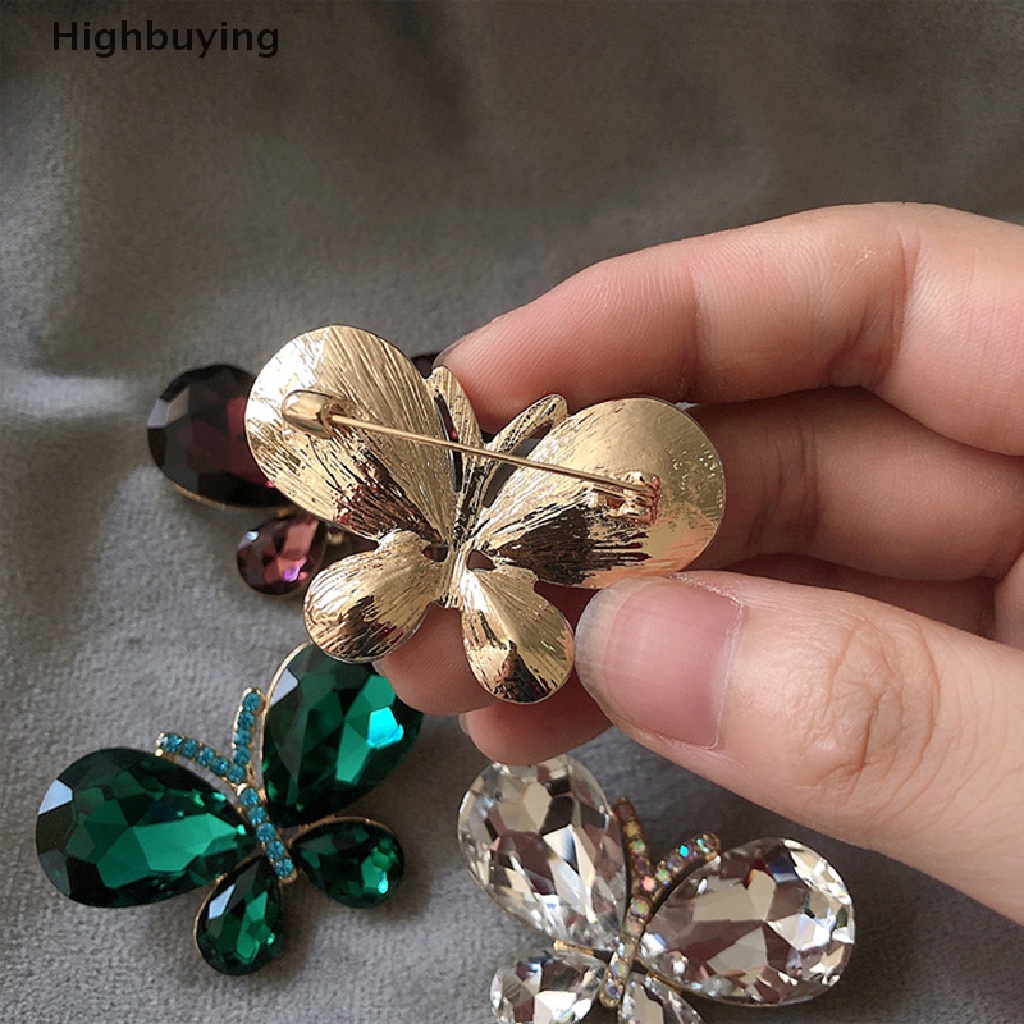 Hbid Bros / Pin Butterfly Kristal Casual Untuk Wanita