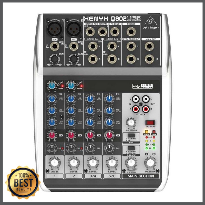 Mishad Shop -  Behringer Xenyx Q802USB Q802 Q-802 USB Q 802 Mixer Audio Interface nst GU-5117-1222