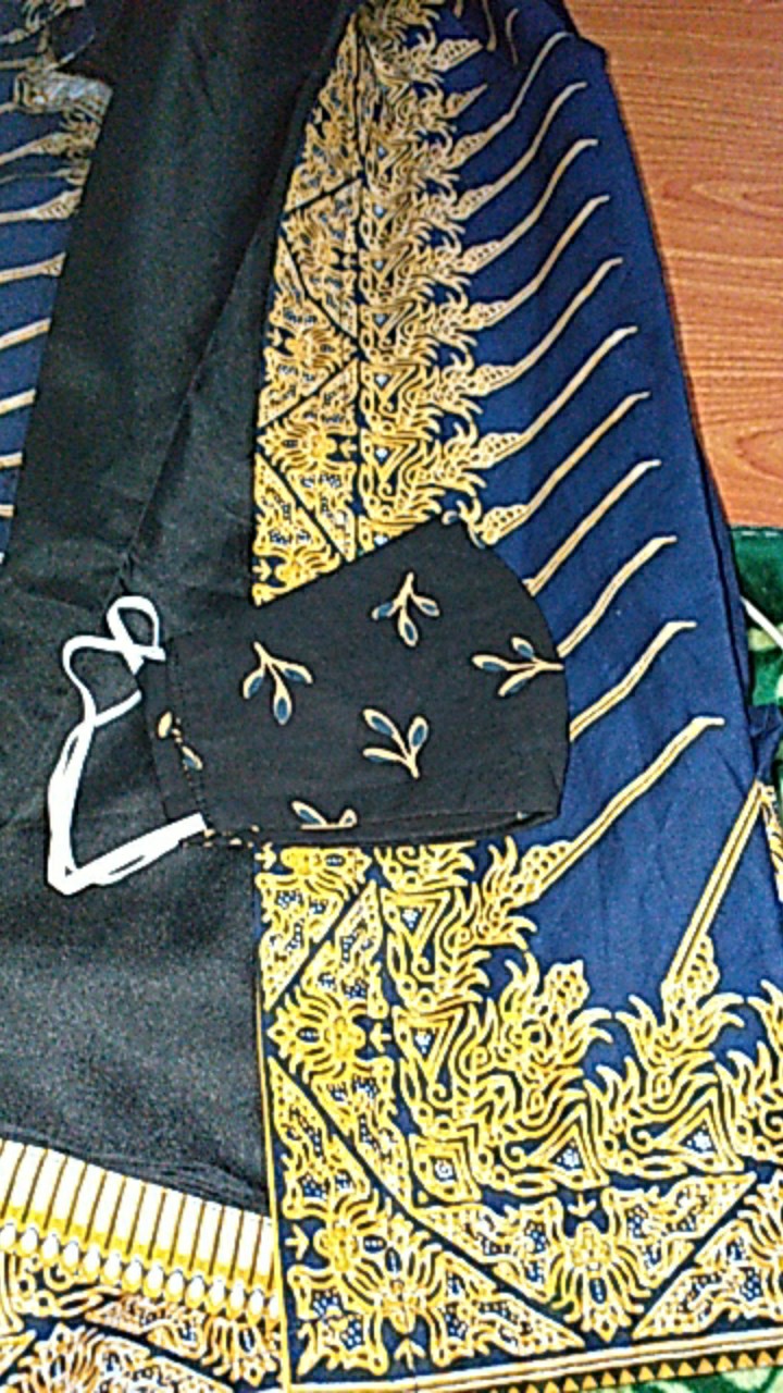 Kemeja Koko Navy Modang Batik Lengan Panjang By Aljaya