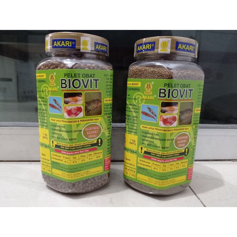 Makanan ikan AKARI AA BIOVIT PELLET OBAT 350GR