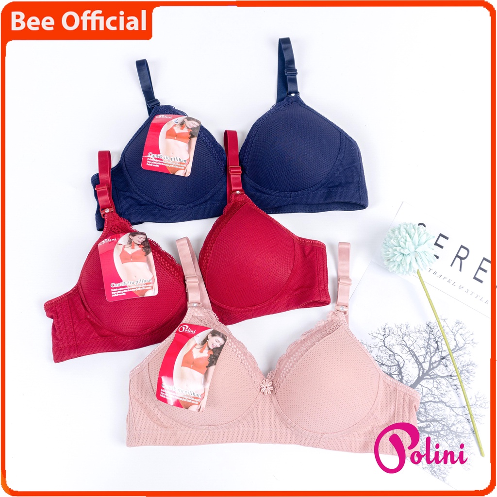 BEE - Bra Bh Wanita Push Up Cup A Tanpa Kawat Pakaian Dalam Wanita A12 Polini