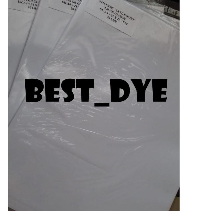 

も Sticker Vinyl Inkjet 120 GR White Glossy, A4=21 x 29,7 Cm, 1 Pack= 20 Lembar ピ