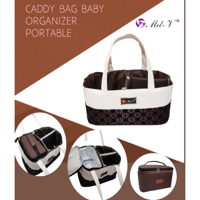 MEL-V CADDY BAG + COOLER BAG SET   //  TAS PERLENGKAPAN BAYI  //  ORGANIZER BABY BAG  // SY88 s1