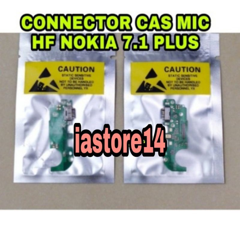 Nokia 7.1 + PAPAN BOARD CAS KONEKTOR CHARGER CONNECTOR CAS Mic HF ORIGINAL Nokia 7.1 plus