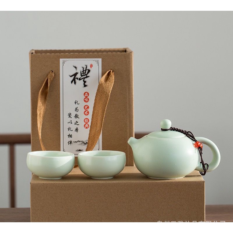Classic Chinese Tea Pot SET 4 Cups Ceramic With Gift Box -chinese tea pot set Teko Cangkir Teh Set