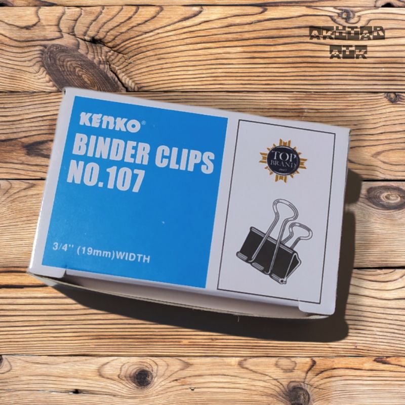 

Binder Clip Kenko No 107 isi 12 pcs - Klip Penjepit Kertas File 1 Box