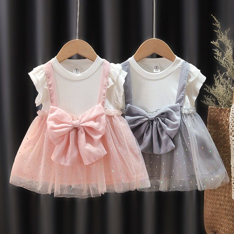 BARU! LIA026 - Dress Korea Bayi 0-3 tahun Perempuan Fashion Terlaris Baju Pesta Pergi Jalan