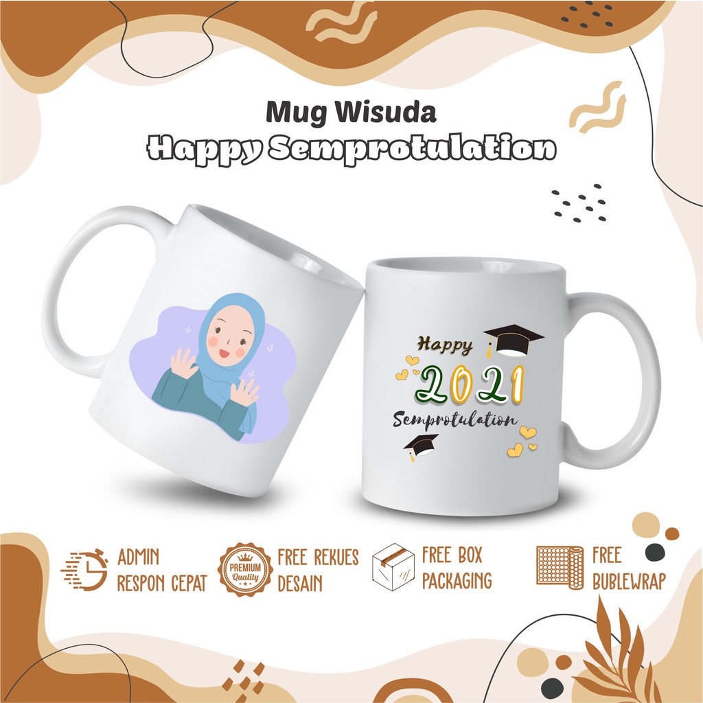 

Hampers Mug Wisuda Custom Nama // Happy Semprotulation // Premium Quality
