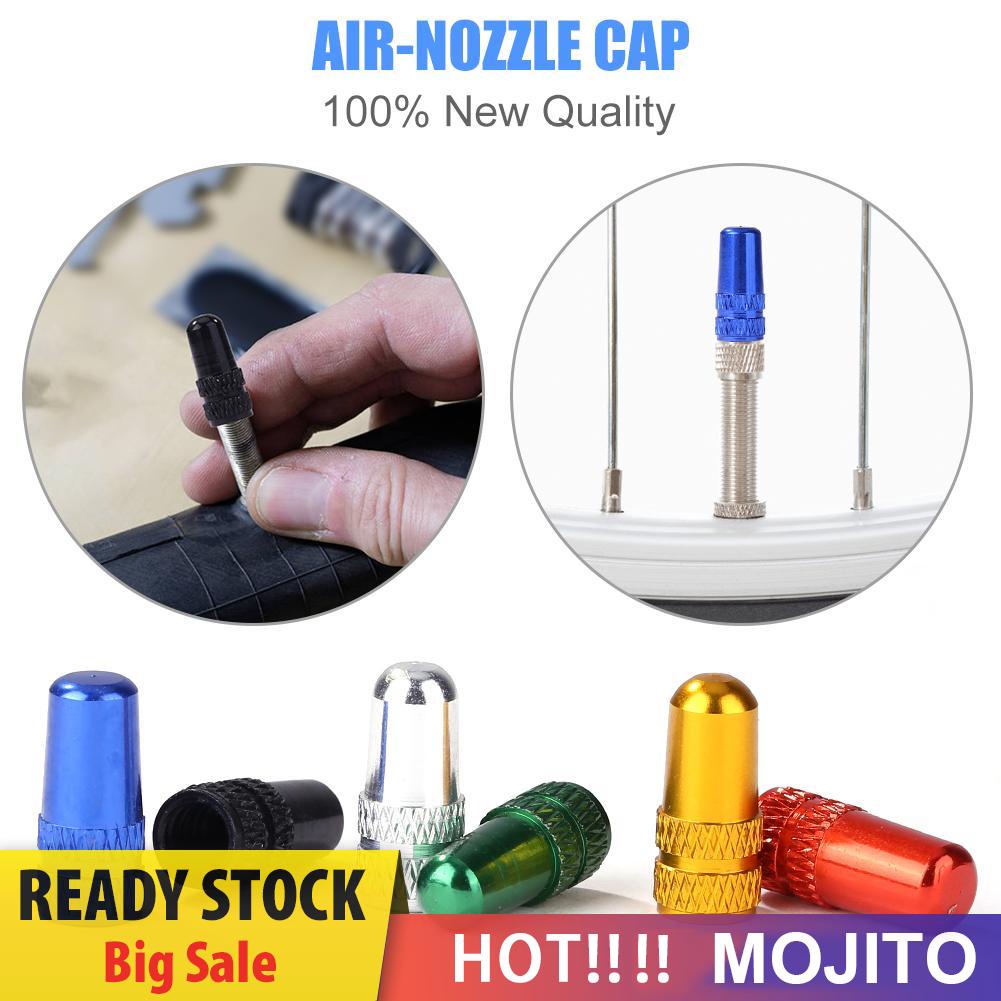 MOJITO Aluminum Alloy MTB Bicycle Tire Gas Nozzle Valve Caps Cycling Dust Cover