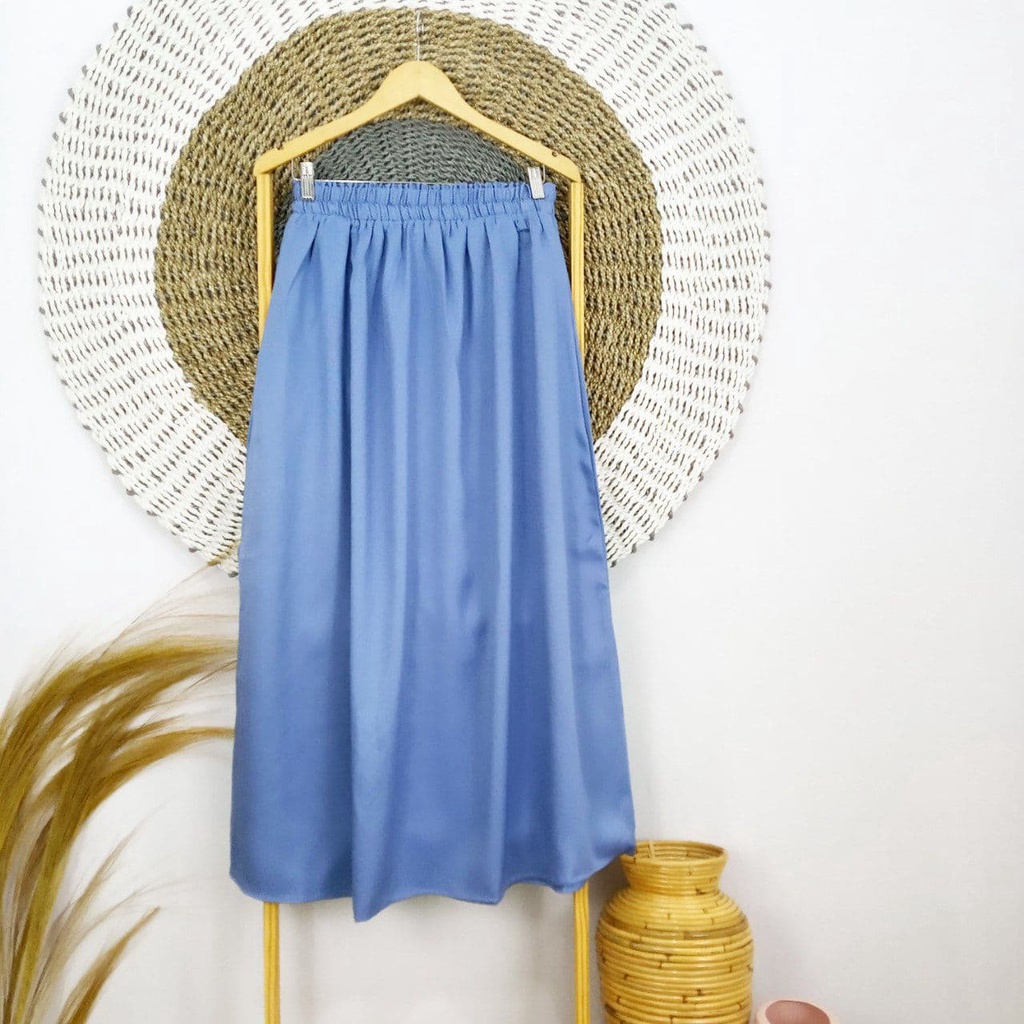 ROK SUPER JUMBO MOSCREPE BIGSIZE - LP 150 CM -  BB 100 KG KEATAS - BISA COD - BUMIL - BAHAN NYAMAN-DENIM