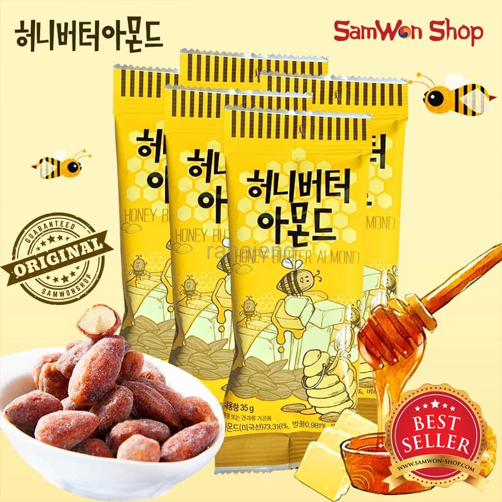 

HONEY BUTTER ALMOND 35GRAM / KACANG ALMOND MADU KOREA RESMI BPOM