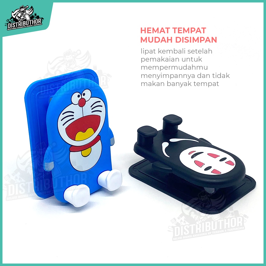 Holder hp karakter lucu unik penahan penyangga tatakan ponsel motif kartun anak lipat  mudah dibawa NB52K