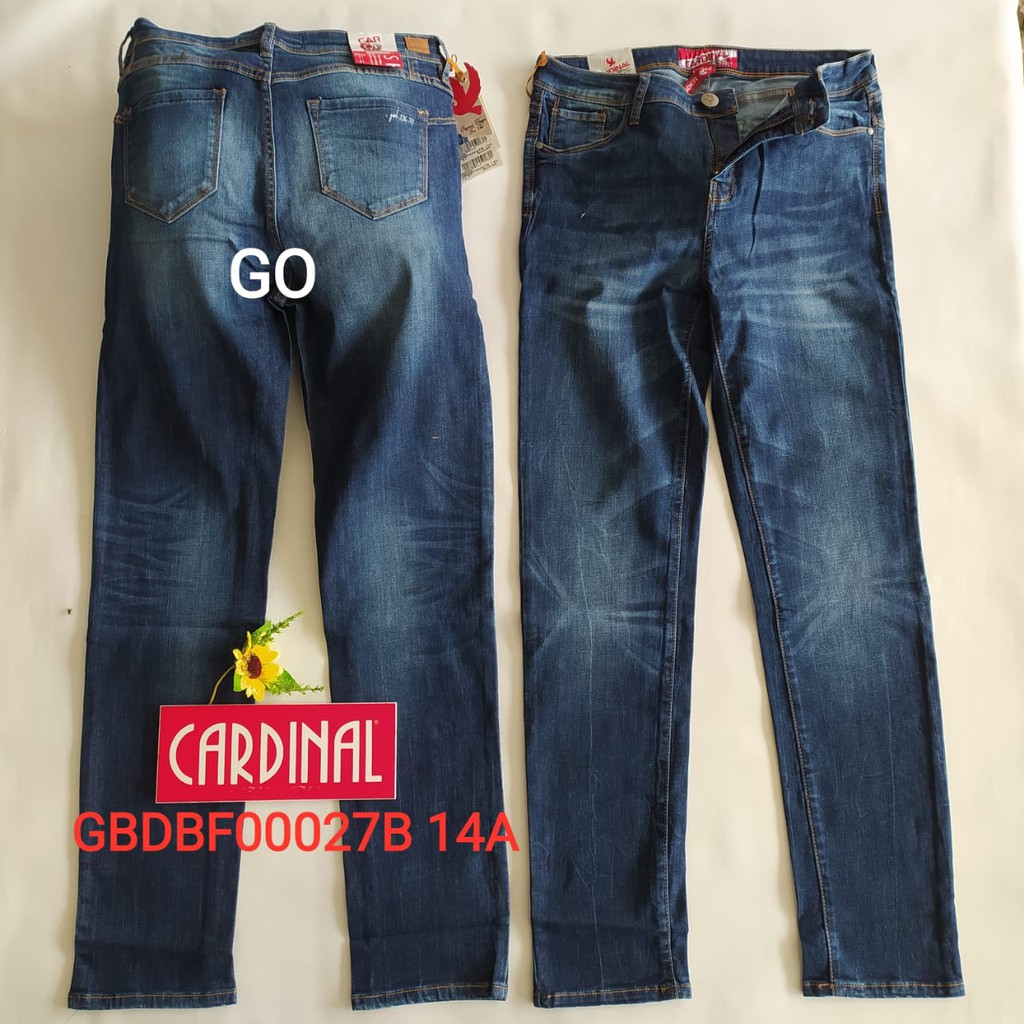 gof 35 CELANA JEANS CARDINAL Extra Size Soft Jeans Pensil Mama Size Celana Panjang Perempuan Ladys