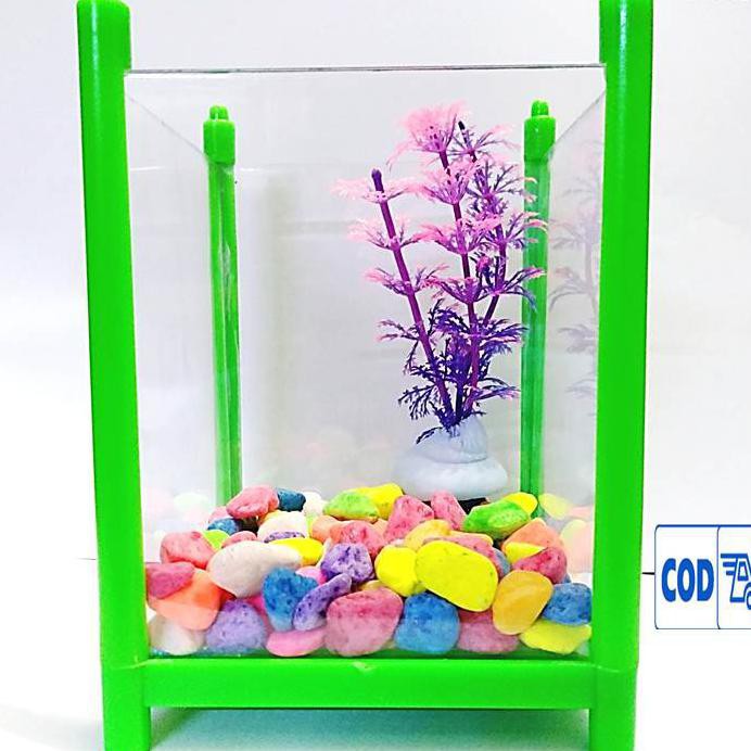 Aquarium aklirik set aquarium cupang Ukuran  15x10x10