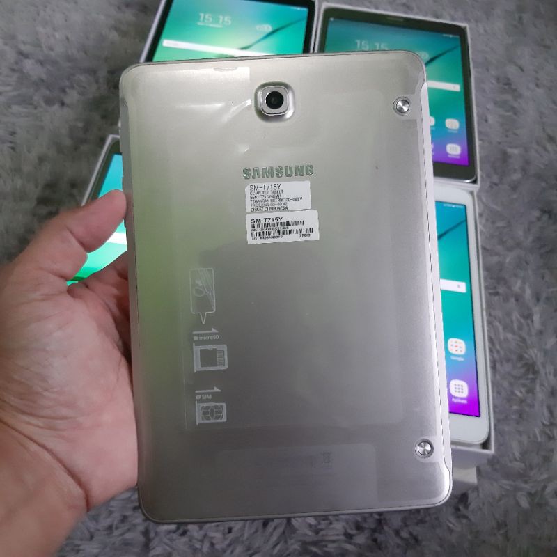 Samsung tab S2 8inch 3/32gb SM-T715y second perfect warna gold