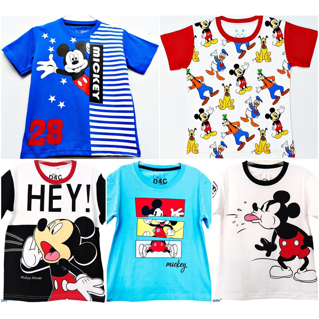 Baju Kaos anak laki laki umur 1 10 tahun Motif Mickey Baju Kaos anak laki laki umur 1 10 tahun Motif Mickey
