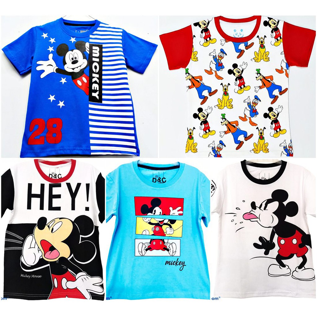  Baju  Kaos anak  laki  laki  umur 1 10 tahun Motif Mickey 