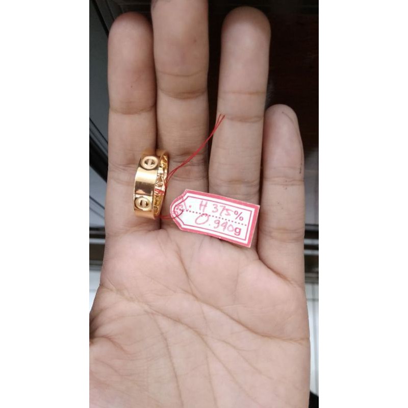 Fashion Aksesoris Wanita perhiasan Cincin Emas Cartier Kadar 375 - Aufar Gold