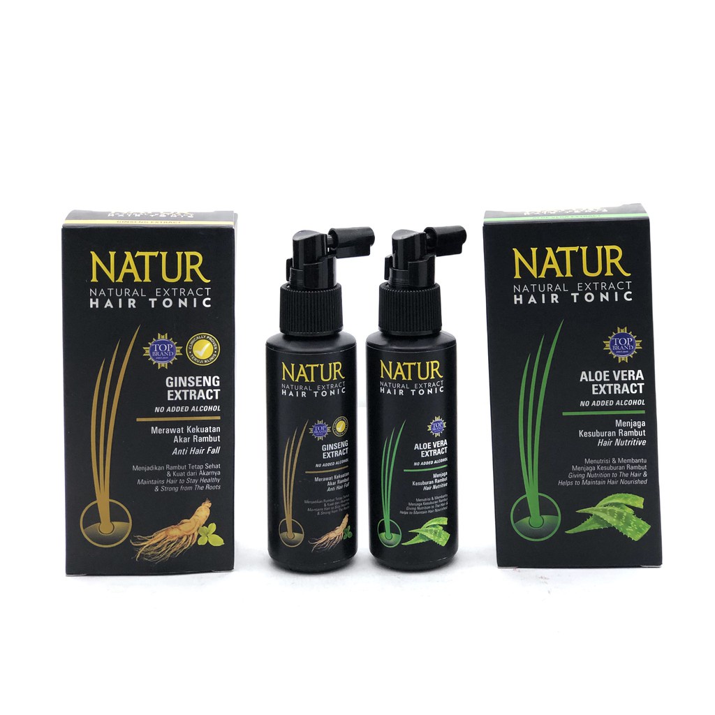 ⭐BAGUS⭐ NATUR HAIR TONIC 90 &amp; 50ML | Aloe / Ginseng