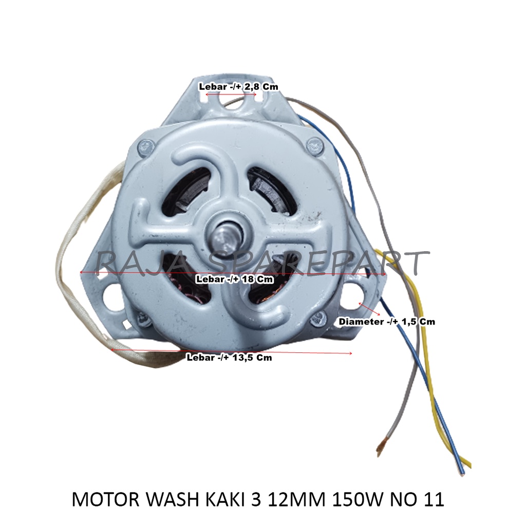 MOTOR WASH/ DINAMO PENCUCI MESIN CUCI LILITAN TEMBAGA KAKI 3 12MM 150W NO 11