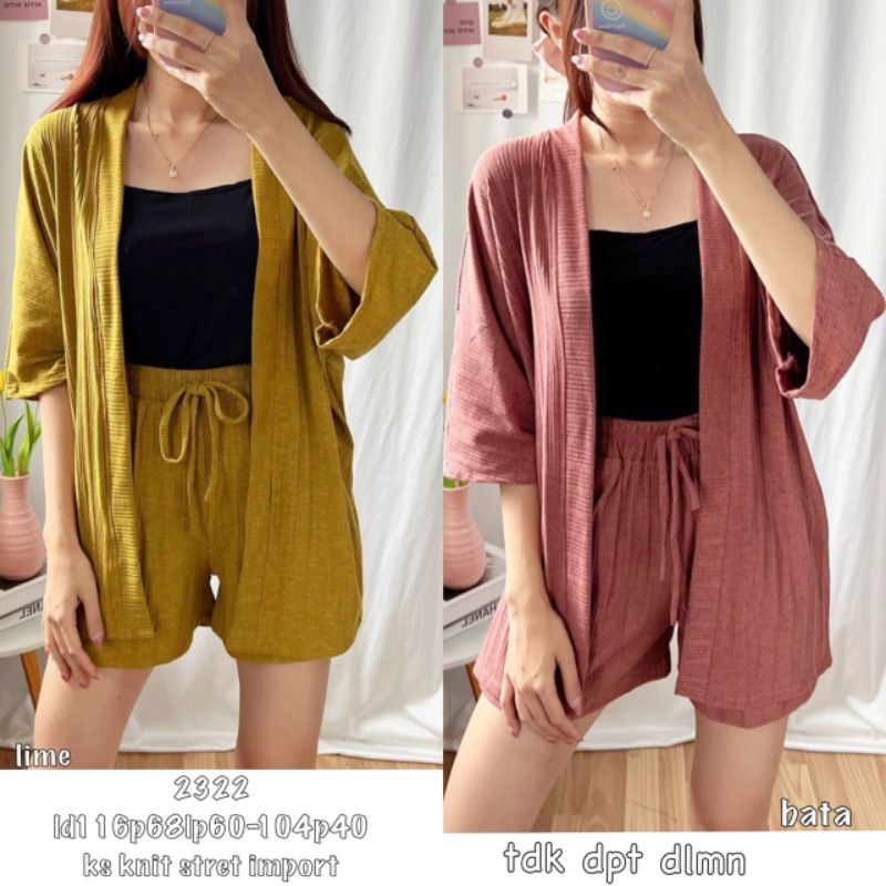 2322 Setelan ks knit stret import