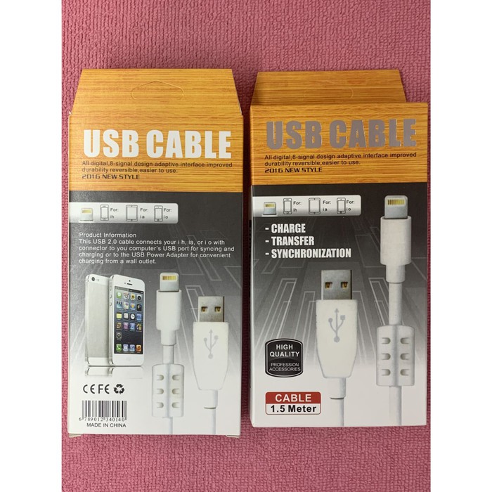 Kabel Data Iphone (Lightning) To Usb-1.5 Meter/ Cabel Iphone To Usb-1.5m (Bagus).