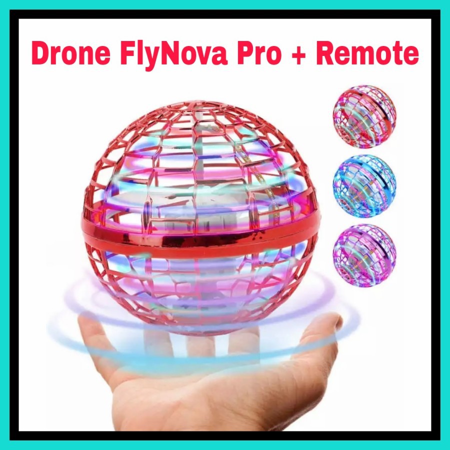 NA - Boomerang Spinner Led Drone Flynova Mainan Anak Bola + Remote