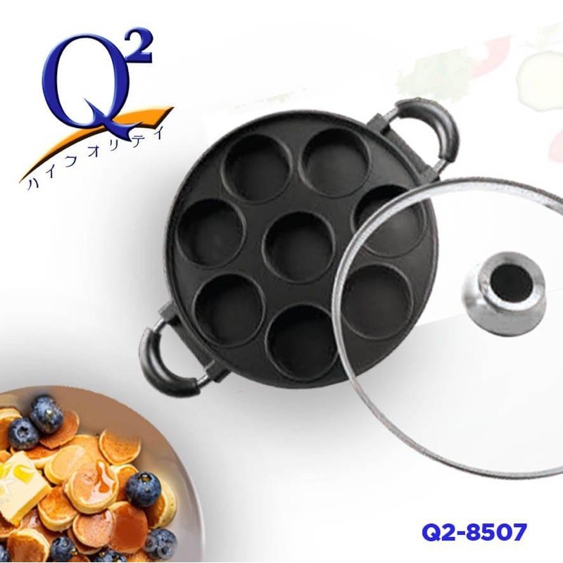 Q2 8503 WAJAN CETAKAN KUE CAKE PAN TEFLON 10 15 LUBANG DIAMETER 24CM PUKIS MARTABAK MINI TAKOYAKI