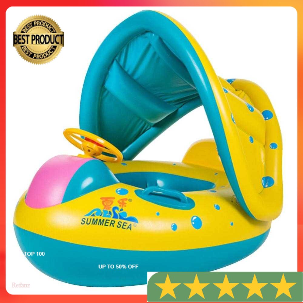 DHDH Pelampung Kolam Renang Bayi Ring Floating with Canopy - TD1083A