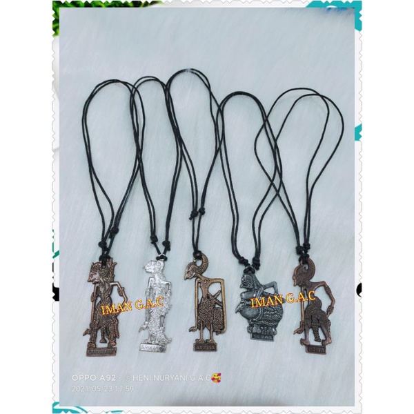 grosir 6pcs_12pcs kalung+liontin wayang bima gatotkaca dll/kalung wayang aksesoris kalung