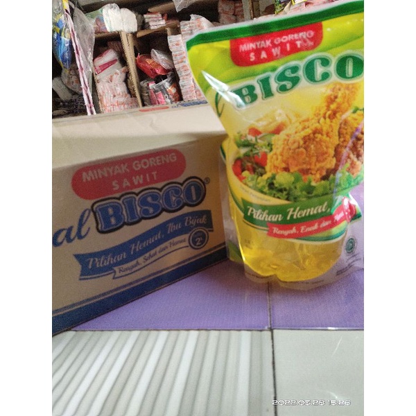 MINYAK GORENG BISCO 1 LITER DAN 2 LITER .SATU DUS