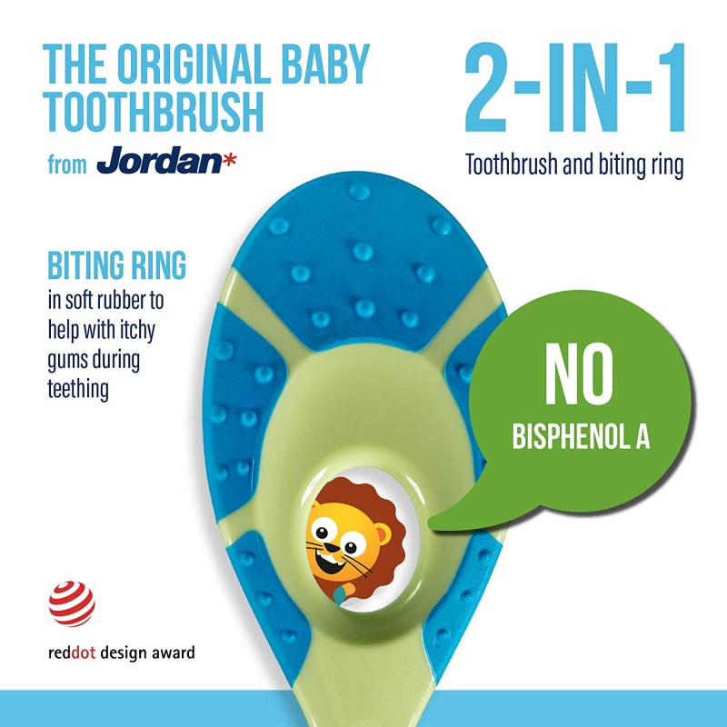 Jordan Oral Care Extra Soft Sikat Gigi Anak Step 1 Twin - (0-2 Tahun)