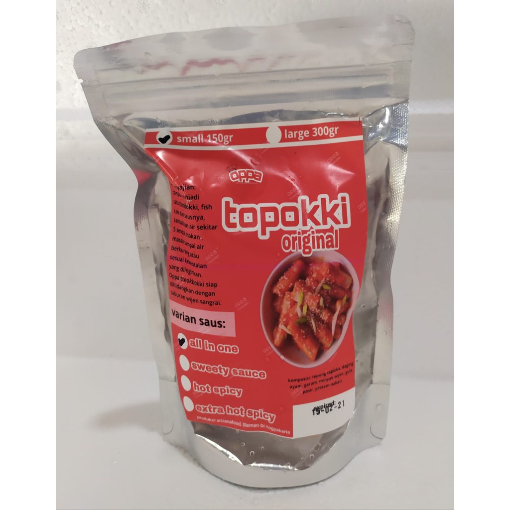 

Makanan Kekinian Korean Topokki Original Small 150gr Halal Minimalis Kpop Cemilan Oppa Lezat