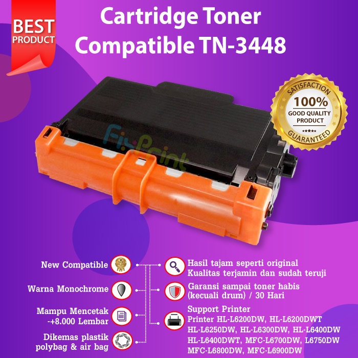 Toner Catridge TN-3448/TN-3428 Untuk Printer HL-L5100DN/HL-L6200DW/HL-L6400DW/DCP-L5600/5900