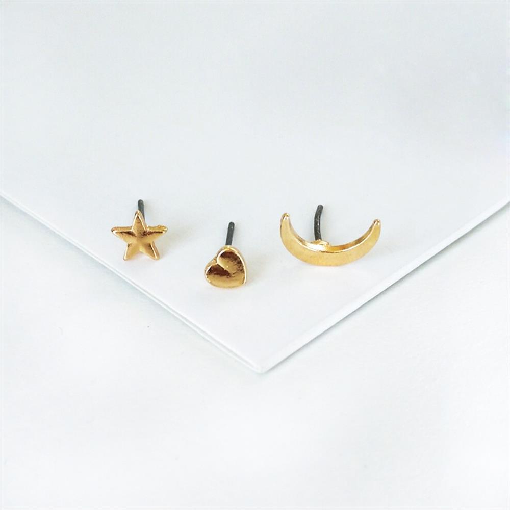 3pcs / Set Anting Tusuk Kecil Gaya Punk Untuk Wanita