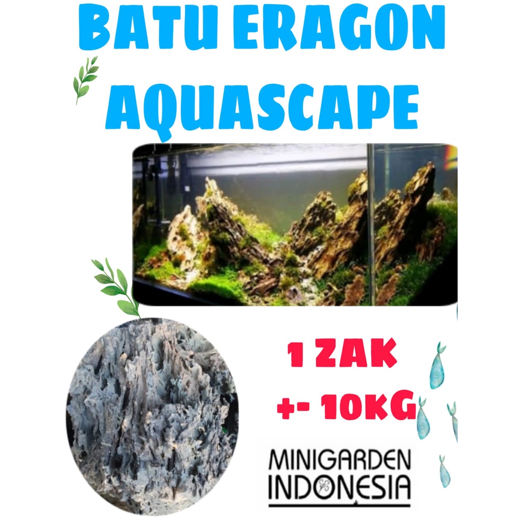 BATU ERAGON ZAK KARUNG 10KG eragon stone batu aquascape garang stone hias aquarium