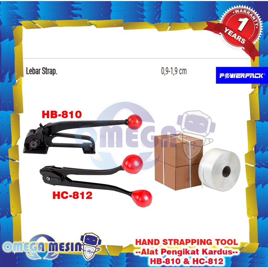 

Alat Pengikat Kardus / Hand Strapping Tool HB-810 & HC-812 POWERPACK