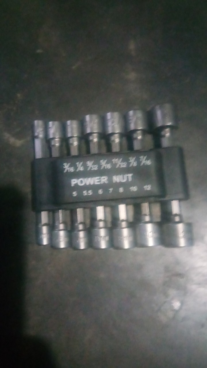 Qianxiyang 1 Set/14 Pcs Mata Bor Power Nut Driver Sae Metrik Soket Kunci Pas Sekrup Hex Shank
